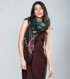 Anekke Amazonia Green Printed Scarf New