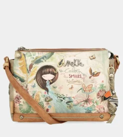 Anekke Amazonia Patterned Crossbody Bag With 3 Compartments Clearance