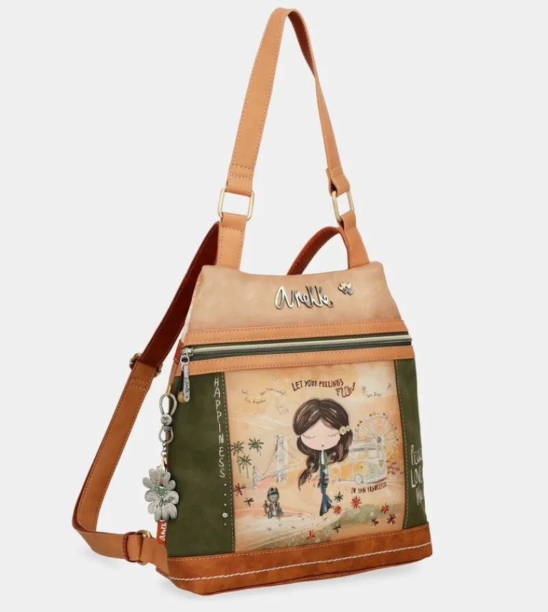 Anekke Peace & Love Camel Anti-Theft Backpack Store