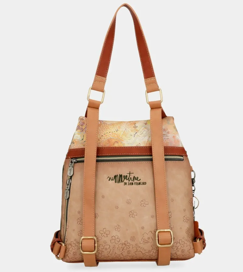 Anekke Peace & Love Camel Anti-Theft Backpack Store