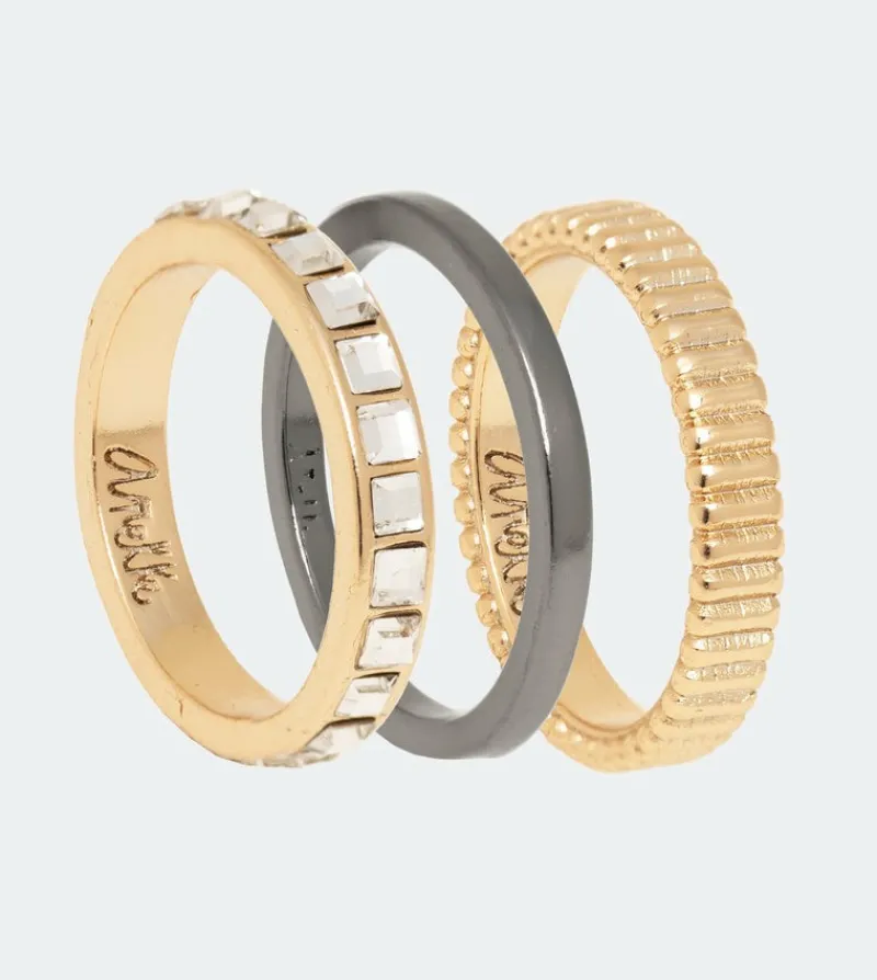 Anekke Authenticity Golden Rings Set Best