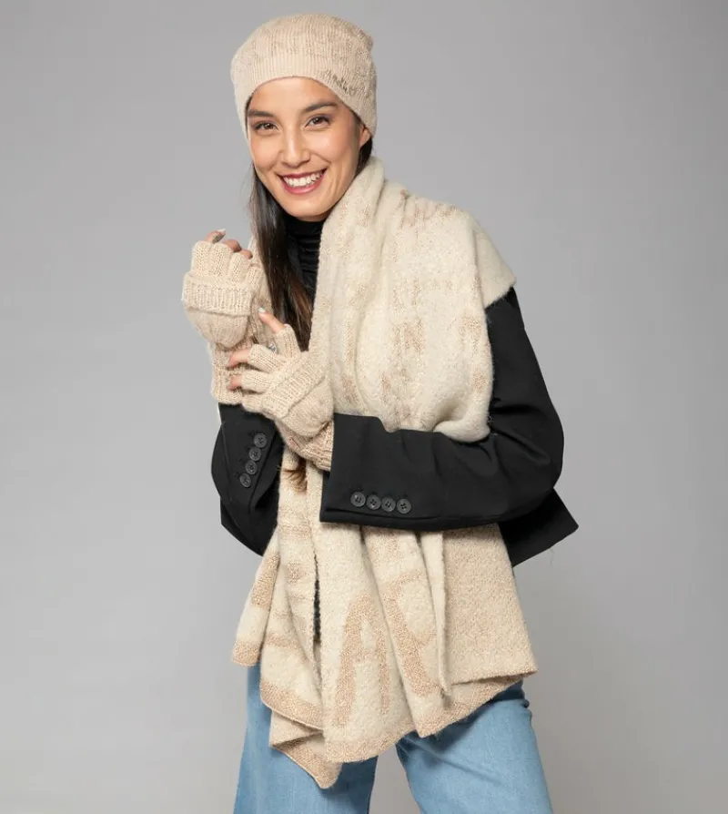 Anekke Beige Logo Mittens Outlet