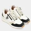 Anekke Black & White Wedge Sneakers Clearance