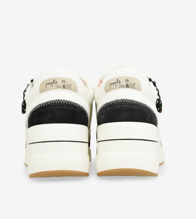 Anekke Black & White Wedge Sneakers Clearance