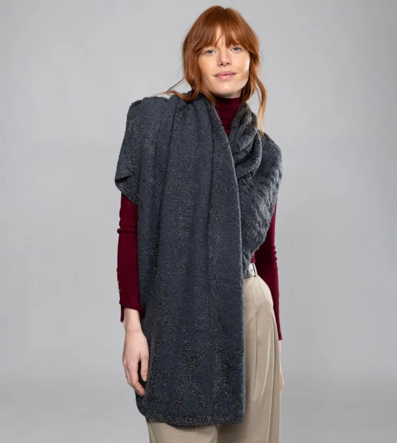 Anekke Black Logomania Scarf. Flash Sale