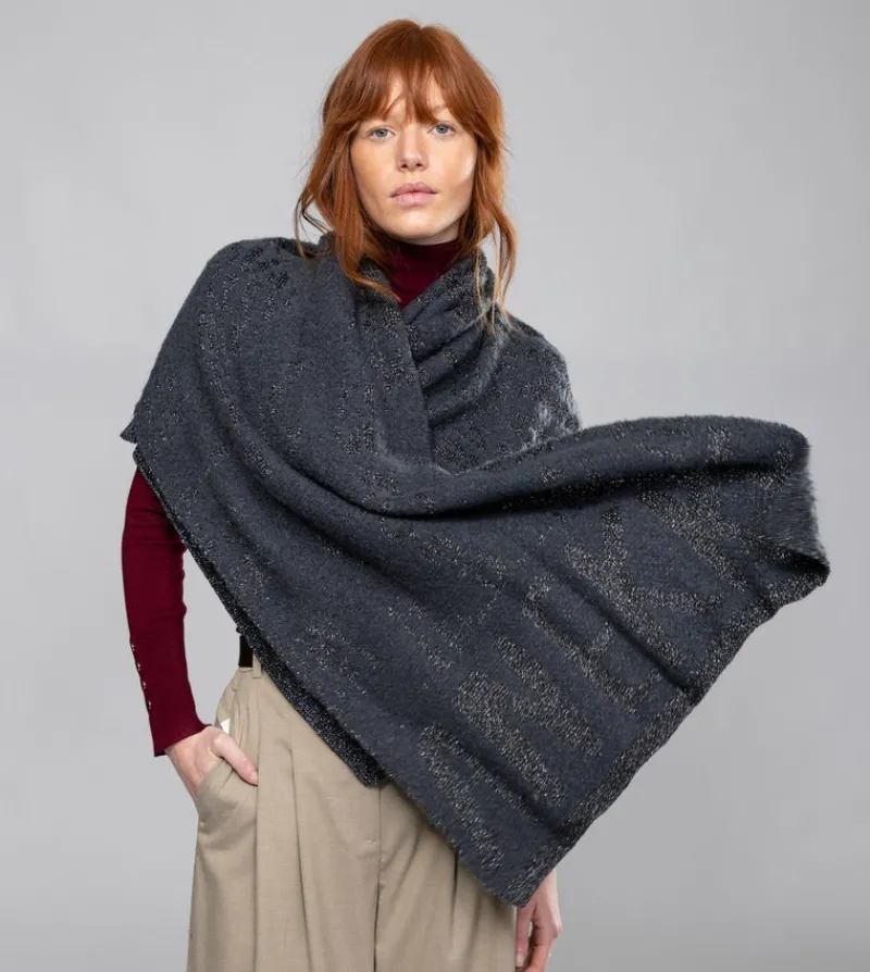 Anekke Black Logomania Scarf. Flash Sale