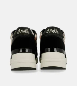 Anekke Black Padded Sports Sneakers With Wedge Fashion