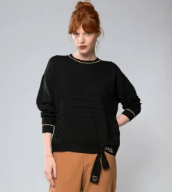 Anekke Black Shoen Crew Neck Sweater Sale