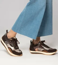Anekke Brown Palette Patterned Sports Sneakers Flash Sale