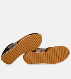 Anekke Brown Palette Patterned Sports Sneakers Flash Sale