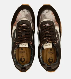 Anekke Brown Palette Patterned Sports Sneakers Flash Sale