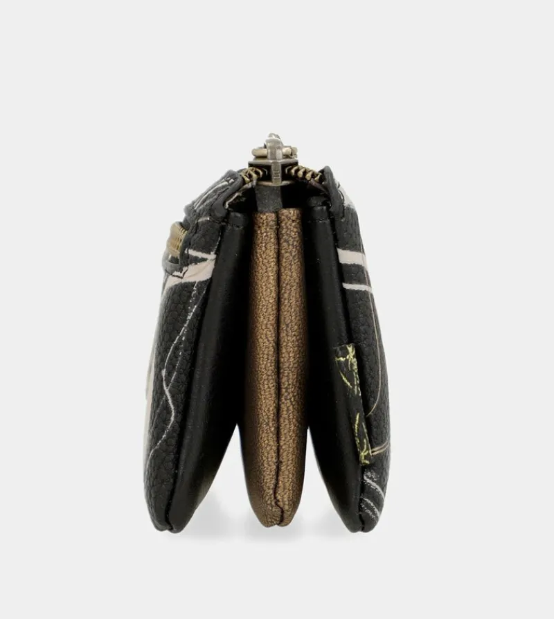 Anekke 3 Compartment Purse Black Nature Shodo Discount