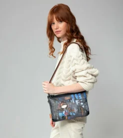 Anekke Contemporary 2 Compartment Shoulder Bag Cheap