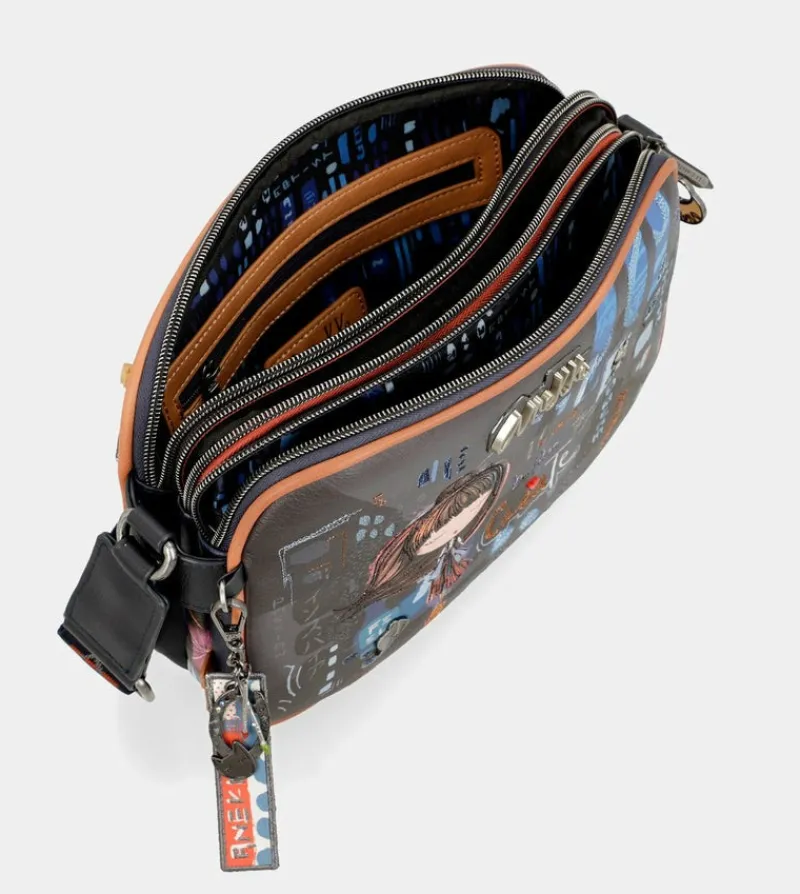 Anekke Contemporary 3 Compartment Messenger Bag Best