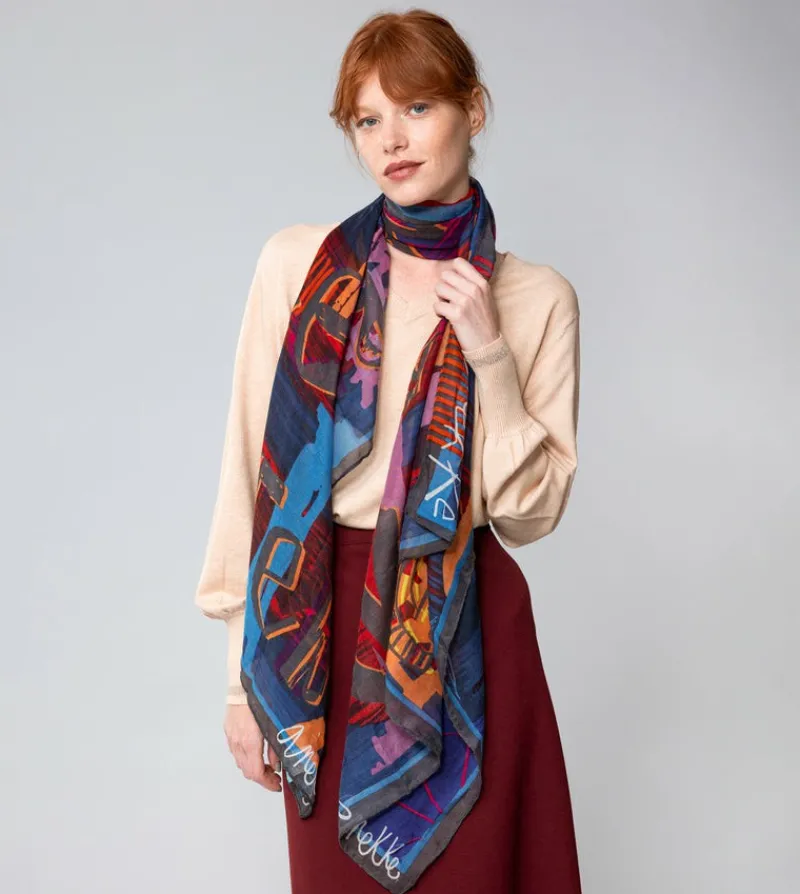 Anekke Contemporary Blue Scarf Flash Sale