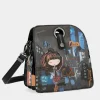 Anekke Contemporary Geometric 3 Compartment Shoulder Bag New