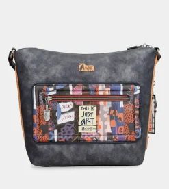 Anekke Contemporary Large Printed Messenger Bag Best Sale