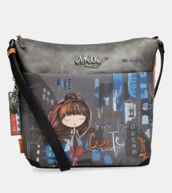 Anekke Contemporary Large Printed Messenger Bag Best Sale