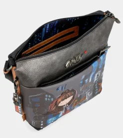 Anekke Contemporary Large Printed Messenger Bag Best Sale