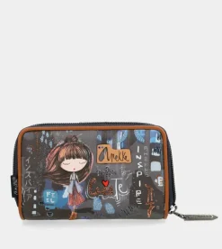 Anekke Contemporary Medium Embossed Rfid Wallet Flash Sale