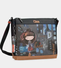 Anekke Contemporary Rectangular 3 Compartment Shoulder Bag Contemporary Best Sale