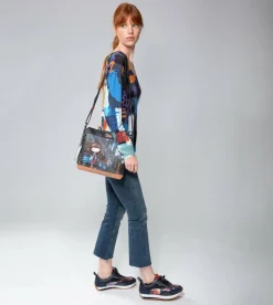 Anekke Contemporary Rectangular 3 Compartment Shoulder Bag Contemporary Best Sale