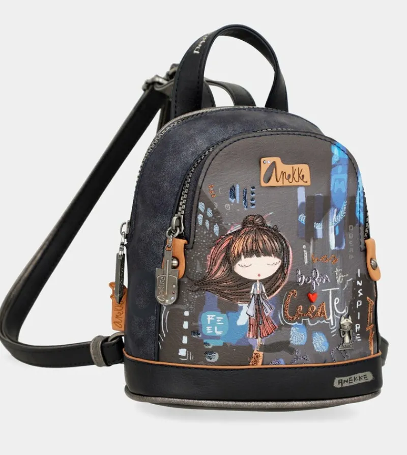 Anekke Contemporary Two Compartment Mini Backpack Contemporary Discount