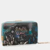 Anekke Coral Black Coin Purse Wallet New