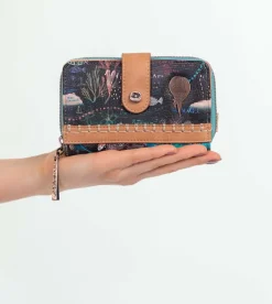 Anekke Coral Black Coin Purse Wallet New