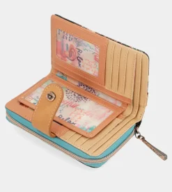 Anekke Coral Black Coin Purse Wallet New