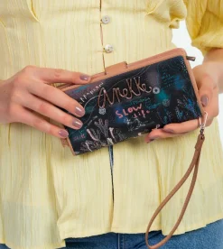 Anekke Coral Black Large Wallet Discount