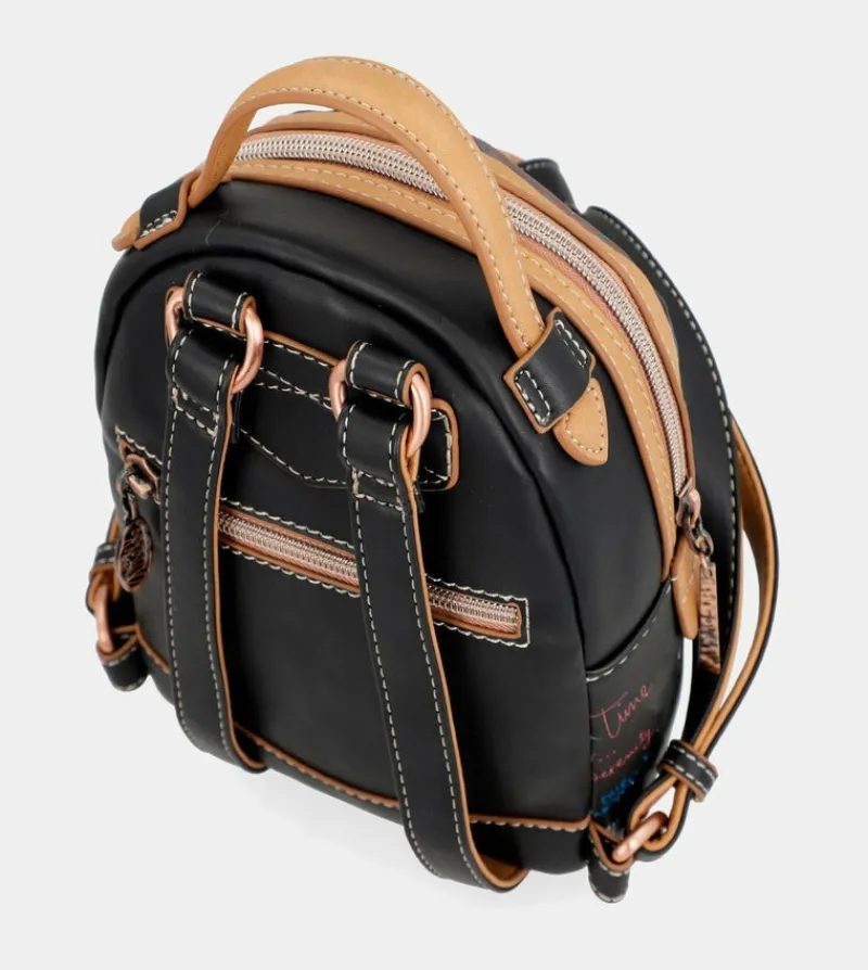 Anekke Coral Black Mini Backpack For Strolling Discount