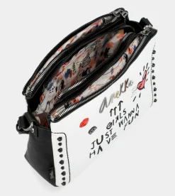 Anekke Energy 3 Compartments White Crossbody Bag Clearance