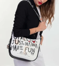 Anekke Energy Large White Crossbody Bag Flash Sale