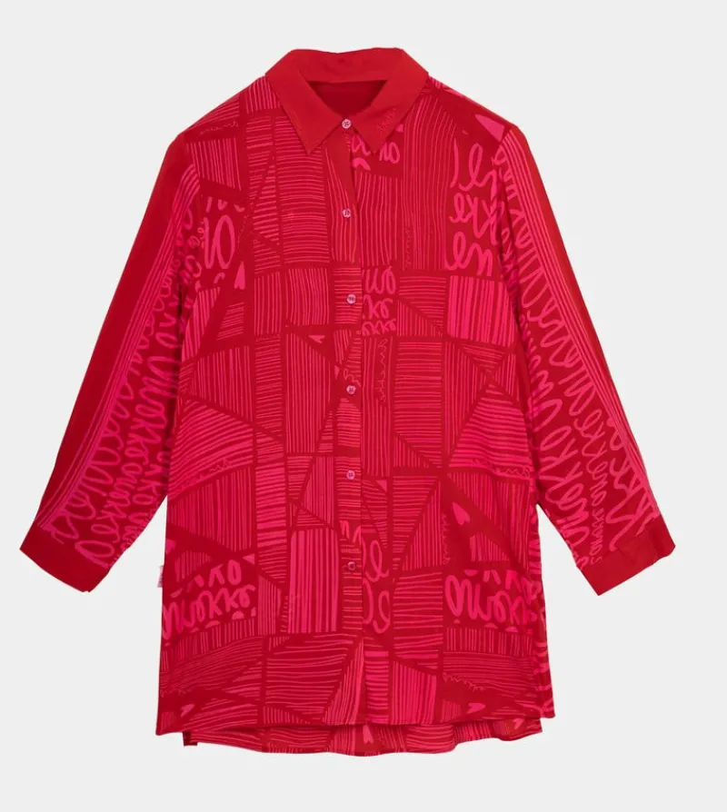 Anekke Fashion Red Shirt Cheap