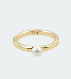 Anekke Golden Ring With Fehu Pearl Sale