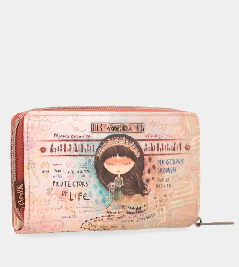 Anekke Menire Medium Rfid Embossed Wallet Sale