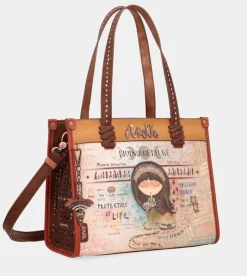 Anekke Menire Printed Tote Bag With Shoulder Strap Cheap