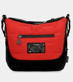 Anekke Nature Colors Red Large Shoulder Bag Flash Sale