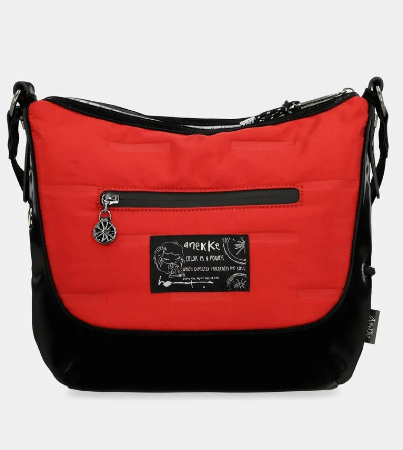 Anekke Nature Colors Red Large Shoulder Bag Flash Sale