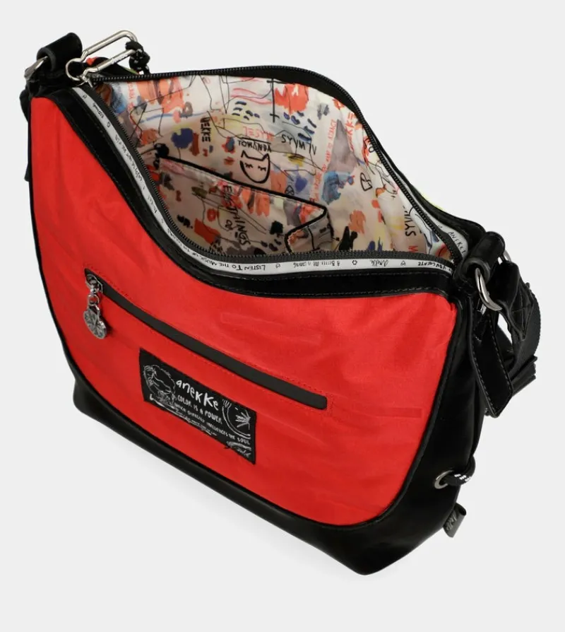 Anekke Nature Colors Red Large Shoulder Bag Flash Sale