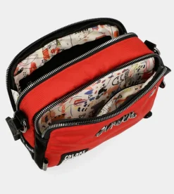Anekke Nature Colors Red Rectangular Shoulder Bag Fashion