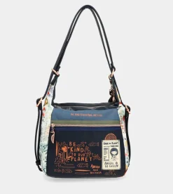 Anekke Nature Pachamama Convertible Crossbody Bag Into A Backpack New