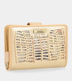 Anekke Nature Pachamama Gold Medium Rfid Wallet Best Sale