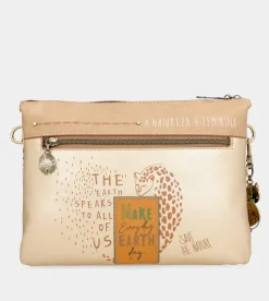 Anekke Nature Pachamama Golden Crossbody Bag With Two Compartments Outlet