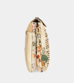Anekke Nature Pachamama Golden Crossbody Bag With Two Compartments Outlet