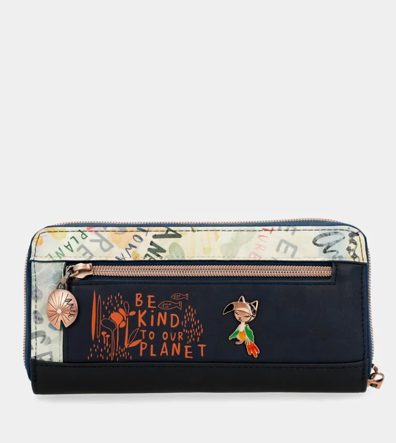 Anekke Nature Pachamama Large Printed Rfid Wallet Outlet