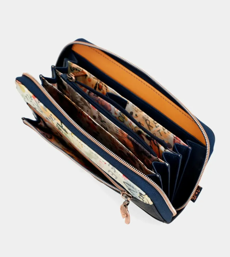 Anekke Nature Pachamama Large Printed Rfid Wallet Outlet