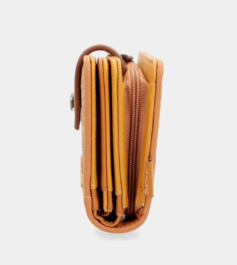 Anekke Nature Pachamama Medium Rfid Wallet Ochre Ocher Store