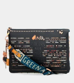 Anekke Nature Pachamama Navy Blue Crossbody Bag With 2 Compartments Best Sale